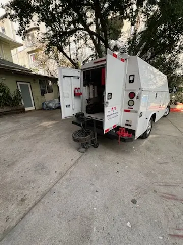 Magnet Plumbing service vehicle on-site for Faucet Repair in North Beach