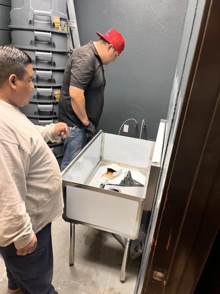 Commercial plumbing and sink installation in North Beach